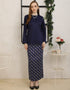 BAJU KURUNG KEDAH KRISLYN (NAVY BLUE)